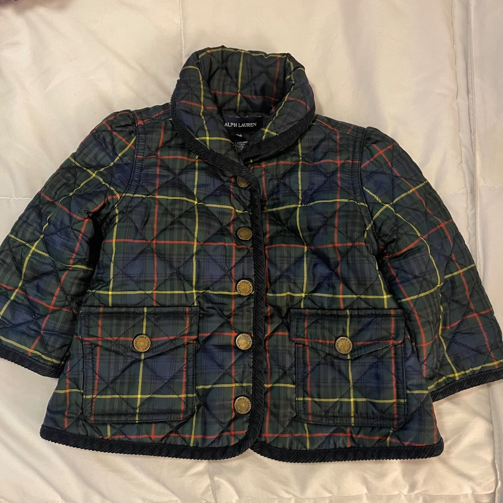 Kids 12 month Ralph Lauren multi colored coat